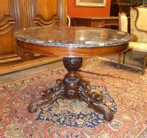 Meuble : Table guéridon Louis Philippe en acajou