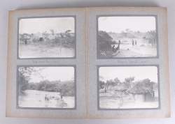 Africain : 1 album de photos d'un colon circa 1910 avec villages , tribus africaines et paysages , ?