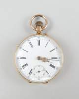 Bijou : Montre de gousset cuvette extérieure en or jaune 18K mouvement à remontoir (en état)