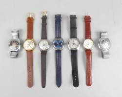 Bijou : Montre bracelet d'homme métal doré ou argenté mvt automatic (7) (En état) (usures)