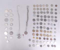 Collection de pièces de monmaie : beau petit lot en argent et au kilo , 2 médailles dont une en argent montée en bijou