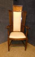 Meuble: Fauteuil -Windsor- attribué à SHAPLAND & PETTER Art & Craft / Nouveau en