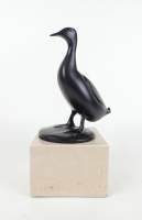 Sculpture daprès POMPON François en bronze -Grand Canard- cachet fondeur Ebano