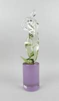 Verrerie : Sculpture en verre de Murano - femme nue à genoux - sur socle dans le goût de ROSIN Loredano