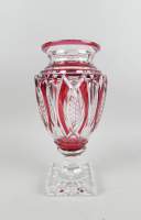Verrerie : Vase en cristal taillé signé Val Saint Lambert modèle - Jupiter -