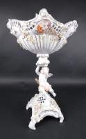 Céramique : Important centre de table en porcelaine (micro acc) Allemande PLAUE fin 19e - début 20eS