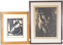 Estampe : Lithographies (2pcs) signé CARTE Anto