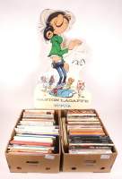 BD : Lot important de BD (+/ - 130pcs) (très bel état à dans l'état) +panneau publicitaire de Gaston