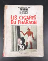 BD : Hergé Les aventures de TINTIN reporter en Orient EO 1934 (ds l'état , int frais) - Les Cigares du Pharaon - P6 édition Casterman assez petit , Paris Tournai beaucoup plus peti