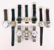 Bijou : Montre bracelet d'homme métal argenté / acier mvt à remontoir (10) (En état) (usures)