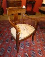 Meuble: Fauteuil Charles X en acajou 1ere moitié 19eS