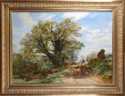 Tableau HST Ecole de Tervueren -Paysage des environs de la foret de Fontaineblea