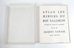Livre : Atlan - Les Miroirs du Roi Salomon - éd Pierre Tisné texte de Jacques DEMAS signé Denise ATLAN plusieurs encres de chine et sérigraphies limité à 160 exemplaires
