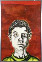 Tableau HSP - Portrait de jeune homme - daté 73 signé VANDYCKE Yvon