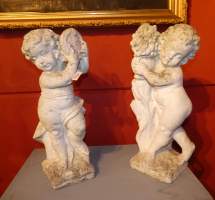 Objet : Sculptures de jardin (2pcs) enfants - cortège de Bacchus -