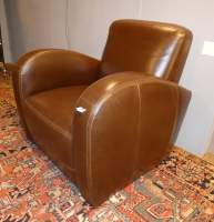 Meuble : Fauteuil club en cuir bel état gen