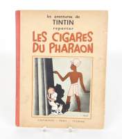 BD : Hergé Les aventures de TINTIN EO 1938 2eplat A6 (bel état gen , int frais , nom à l'encre , us d'usage) - Les Cigares du Pharaon - pages 4 - 127 4HT pas de mille indiqué