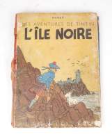 BD : Les Aventures de Tintin Hergé éd. Casterman (Ds l'état) : L'Ile Noire A18 1942 20e mille noir et blanc 4 HT coul inversion p 118 - 119