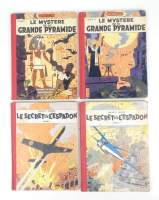 BD : Blake et Mortimer par Edgar P.Jacobs Ed.du Lombard (4pcs) (usure +/ - , taches)
