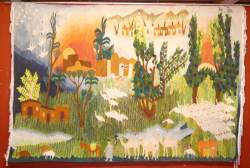 Tapis : Importante Tapisserie figurative attribution possible à l'atelier Ramses Wissa Wassef