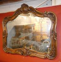 Meuble : Miroir possible ébéniste Blot en chêne sculpté de style Louis XV