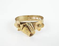 Bijou : Bracelet - Noeud - époque Victorienne semi-rigide en vermeil poinçon d'exportation belge