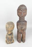 Africain : Tronc Luba et statuette Kwese