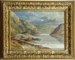 Tableau HSB -Paysage montagneux- 1916 signé JACOBS Gérard