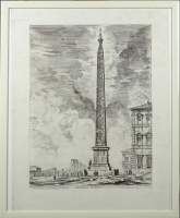 Estampe: eau-forte -Obelisco egizio- PIRANESI Giovanni Battista