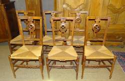 Meuble: 6 chaises de style Louis XVI/directoire fin 18eS début 19eS