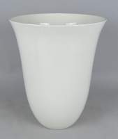 Céramique : Grand vase en faïence blanche Royal Boch Belgium forme 1298