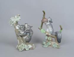 Céramique : Sujet en porcelaine de Lladro (2) - Écureuil - Koala a/petit -