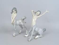 Céramique : Sujet en porcelaine de Lladro (2) - Centaure garçon et fille -