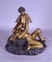 Sculpture Bronze patiné - L'enfance de Bacchus ou le premier pas de Bacchus - signé PRADIER Jean-Jacques