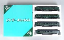 Jouet : Train OVB Models HO : 1100 coffret de 4 voitures passagers de la SNCB