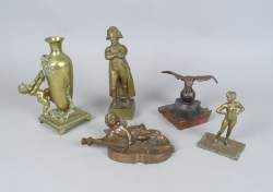 Sculpture : 5 sculptures en bronze et métal anonyme