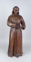 Sculpture : bois teinté (mq) - Saint Antoine de Padoue - anonyme fin 18eS début 19eS