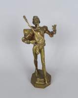 Sculpture : Bronze patiné (ds l'état) - Méphisto - d'après signé DE WEVER Auguste