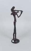 Sculpture : métal - Musicien - attribué à LARBI DEDOUANI (20eS) H : 30cm
