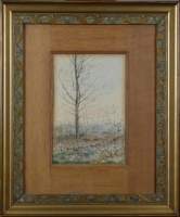 Tableau aquarelle -Paysage- 1883 signé DONNAY Auguste
