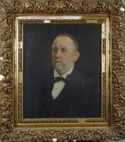 Tableau: paire de HST -Portrait de dame- -Portrait d'homme- 1904 signés VALENTIN