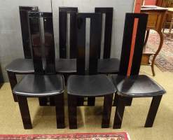 Meuble: 6 chaises vintage circa 1970 dans le style de MAGISTRETTI Vico