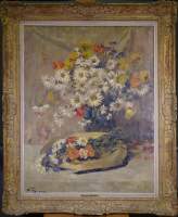 Tableau HST -Bouquet de fleurs- signé COURTENS Hermann