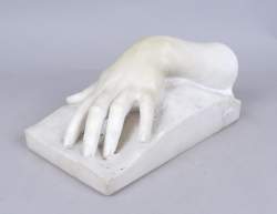 Sculpture marbre blanc - Main - 1906 signé NOEL