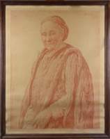 Tableau Dessin crayon sanguine papier - Portrait d'homme - signé MARTIN Alex Louis