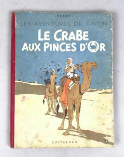 BD: Les aventures de TINTIN Hergé éd CASTERMAN (état gen correct, usures, taches