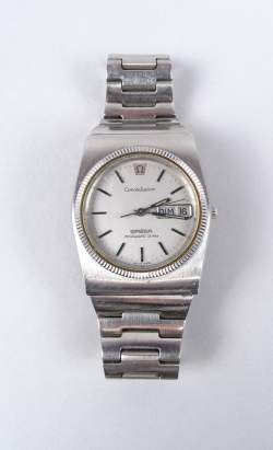 Bijou: Montre bracelet d'homme OMEGA Constellation Mega-quartz 32 KHz en acier (