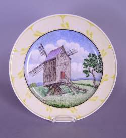Céramique: Assiette en faience P.Regout Maastricht n°4 signé HASEY Louis Céramique: Assiette en faience P.Regout Maastricht n°4 signé HASEY Louis