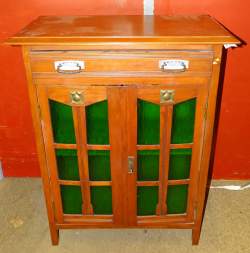 Meule: Petit meuble vitrine Art Nouveau H:95,5x75x39cm Meule: Petit meuble vitrine Art Nouveau H:95,5x75x39cm