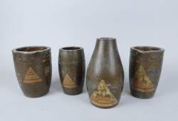 Objet : lot de creusets (5pcs) de la manufacture Morgan Battersea England 20eS